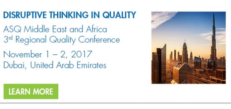 Disruptive Thinking in Quality 2017
